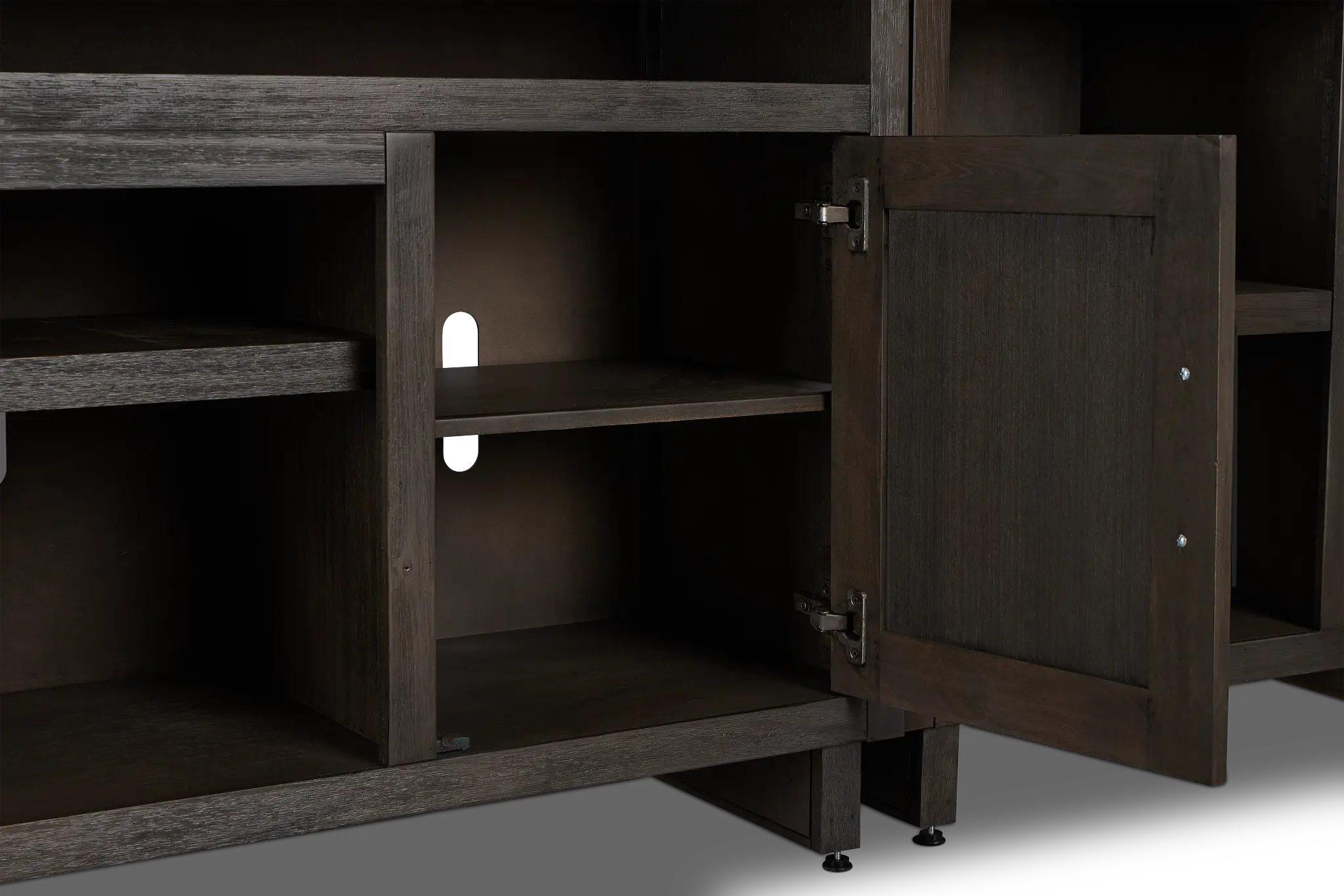 Richmond Gray 64" Open Pier Entertainment Wall Richmond Gray 64" Open Pier Entertainment Wall