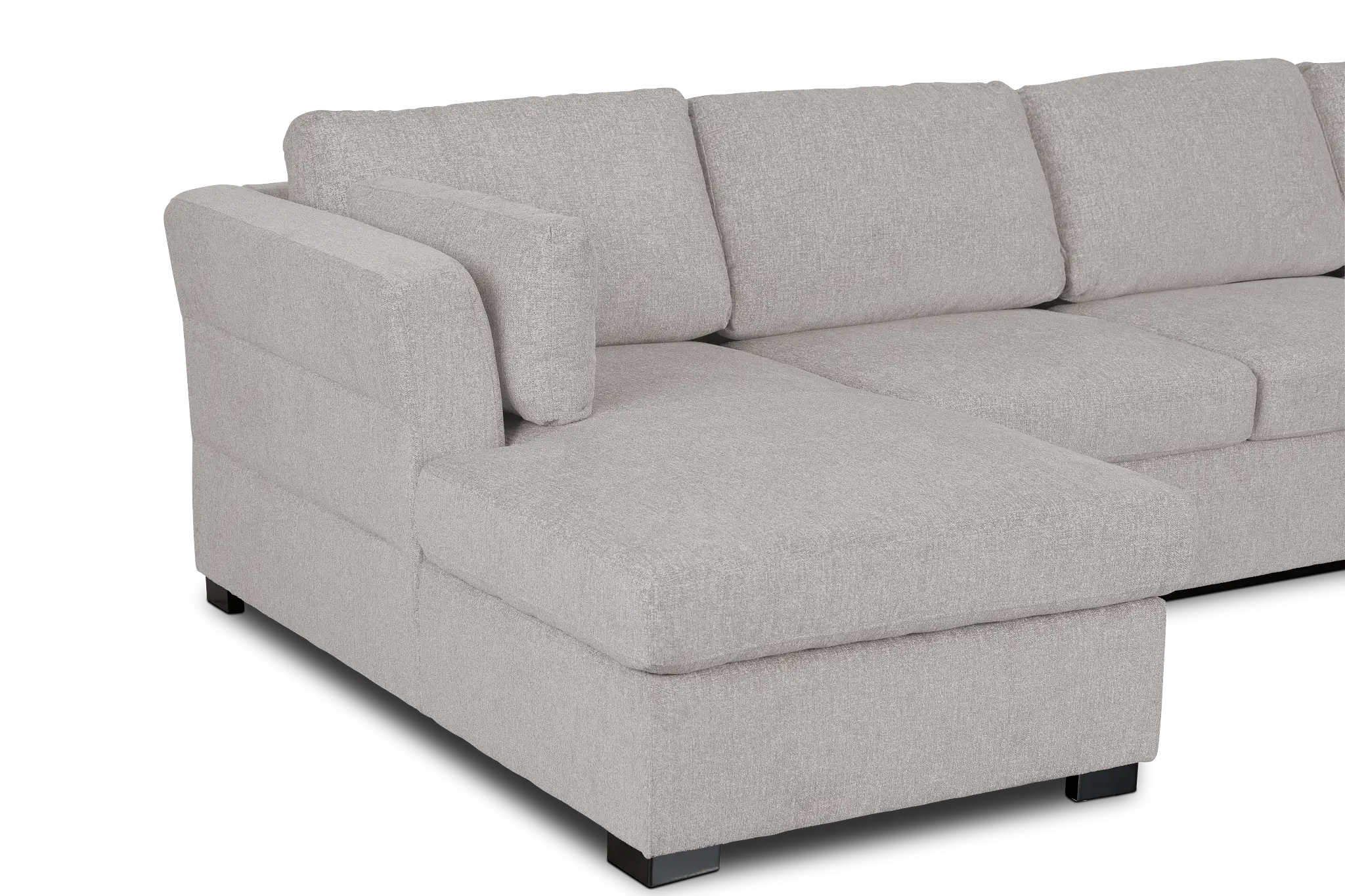 Amber Light Gray Fabric Double Chaise Sleeper Storage Sectional Amber Light Gray Fabric Double Chaise Sleeper Storage Sectional