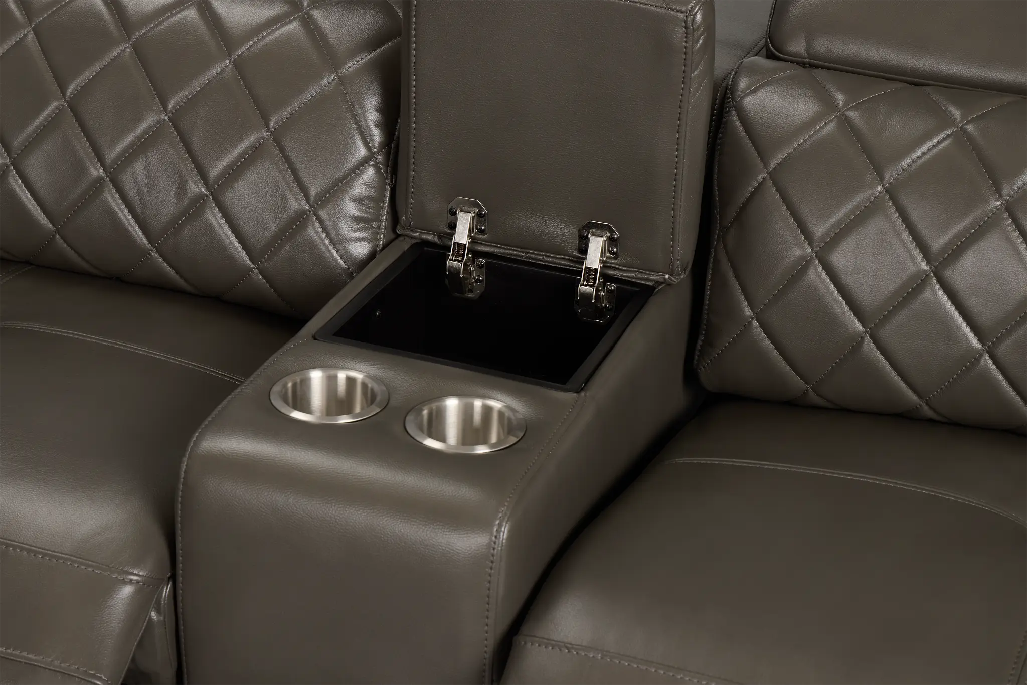 Ava Dark Gray Micro Large Triple Power Reclining Two-arm Sectional Ava Dark Gray Micro Large Triple Power Reclining Two-arm Sectional