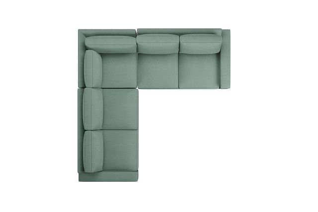 Edgewater Delray Light Green Small Two-arm Sectional