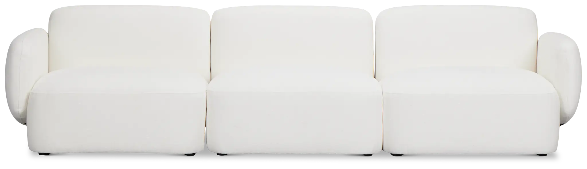 Halsey White Fabric 3-piece Modular Sofa Halsey White Fabric 3-piece Modular Sofa