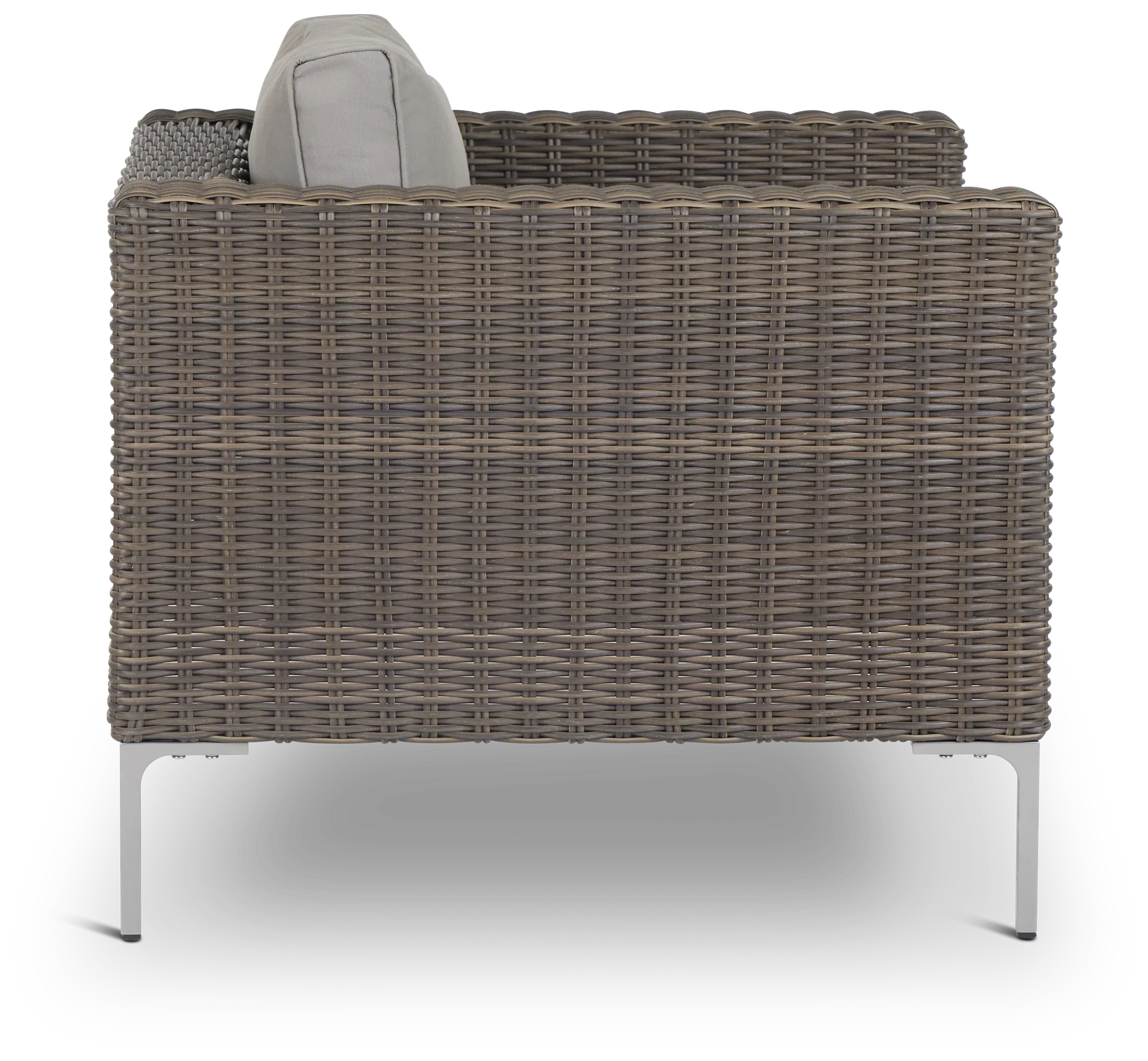 Tulum Gray Woven Cushioned Arm Chair