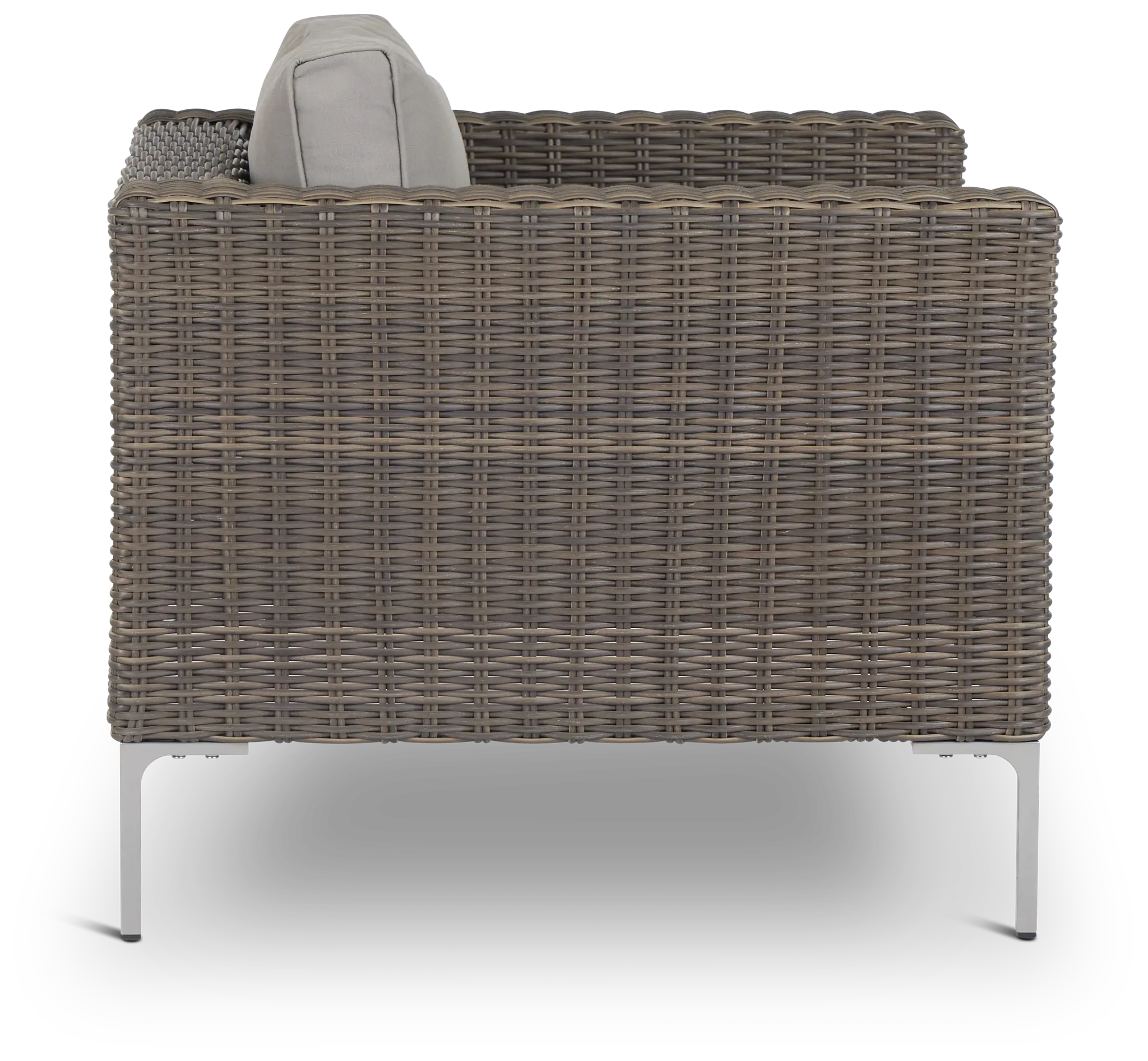 Tulum Gray Woven Cushioned Arm Chair Tulum Gray Woven Cushioned Arm Chair
