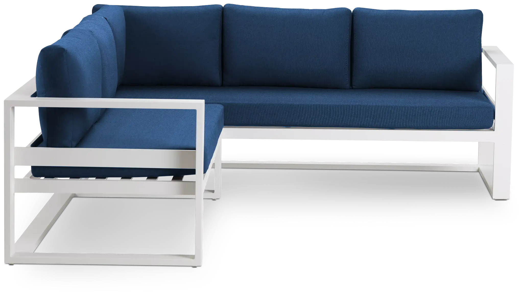 Lisbon Navy Aluminum Small Left Sectional Lisbon Navy Aluminum Small Left Sectional