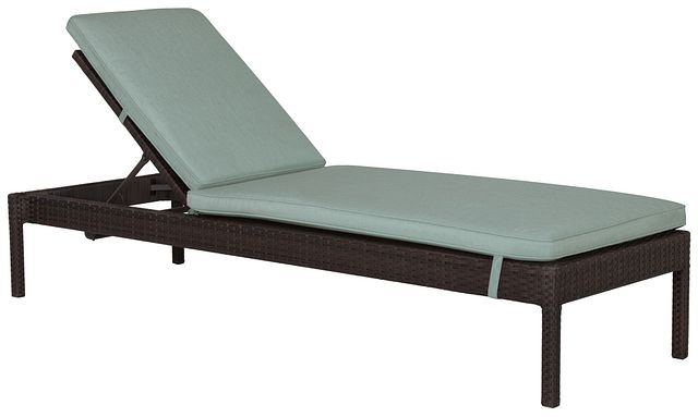 Zen Teal Cushioned Chaise