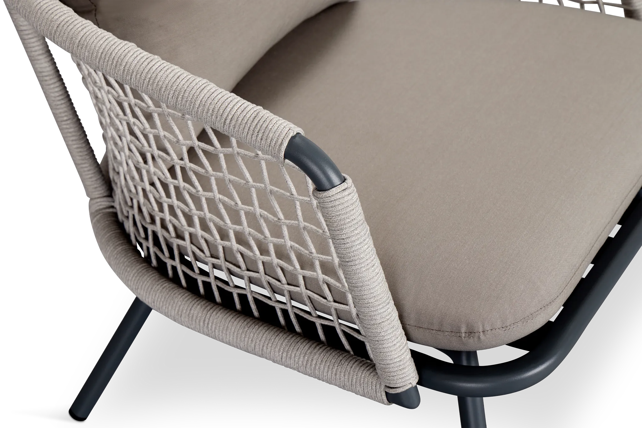 Antigua Gray Rope Arm Chair