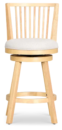 Porter Light Tone Fabric Adjustable Upholstered Swivel Barstool
