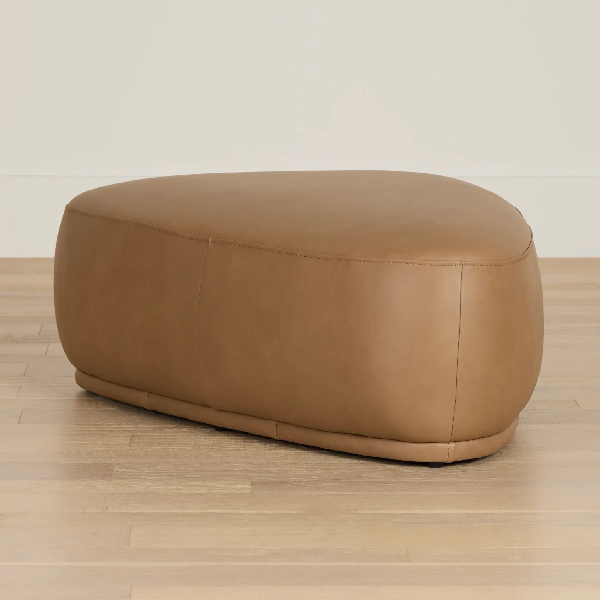 Jovi Brown Leather Large Accent Ottoman Jovi Brown Leather Large Accent Ottoman