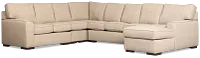 Sinclair Brown Fabric Righ Chaise Cooling Memory Foam Sleeper Sectional