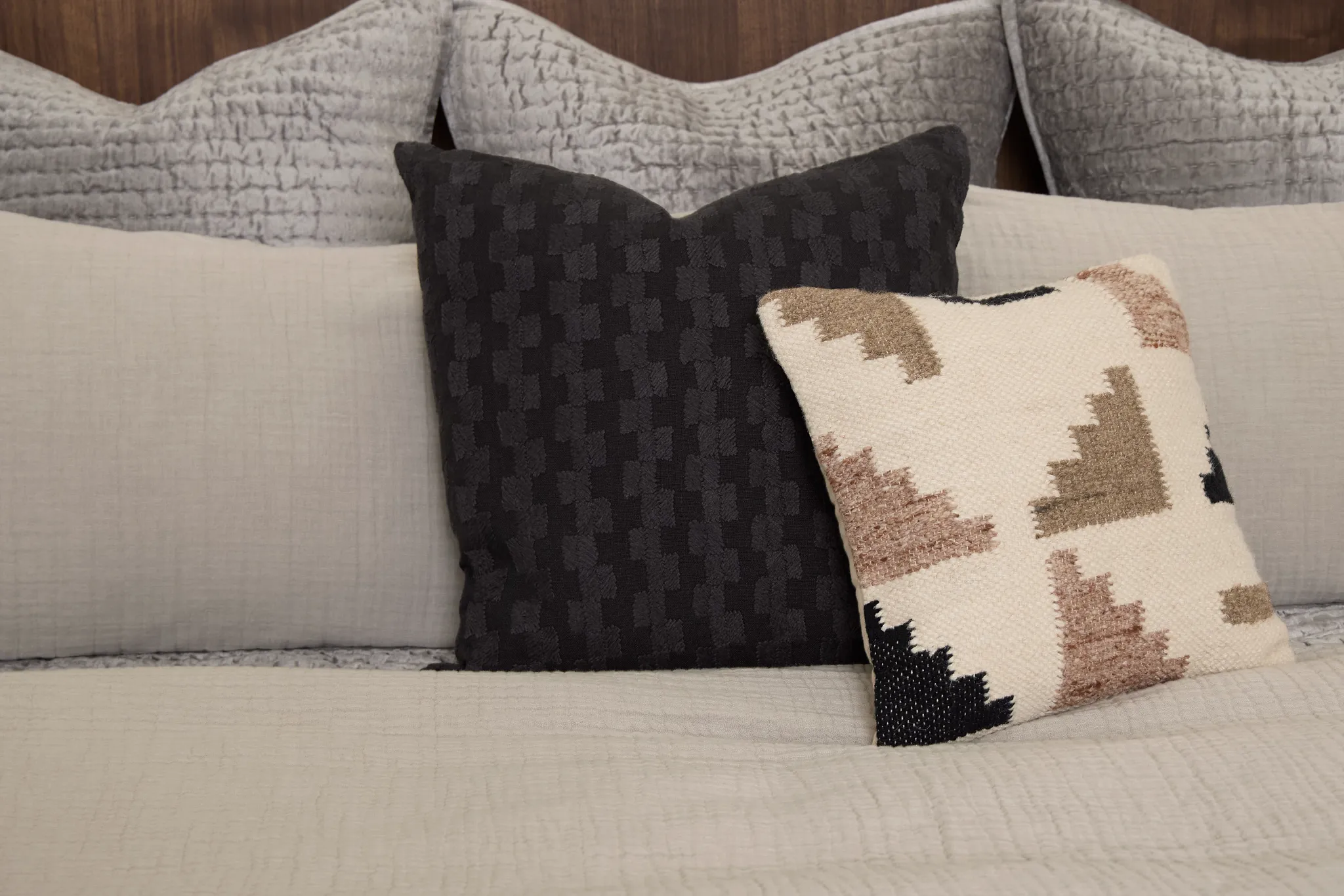 Risto Black Accent Pillow