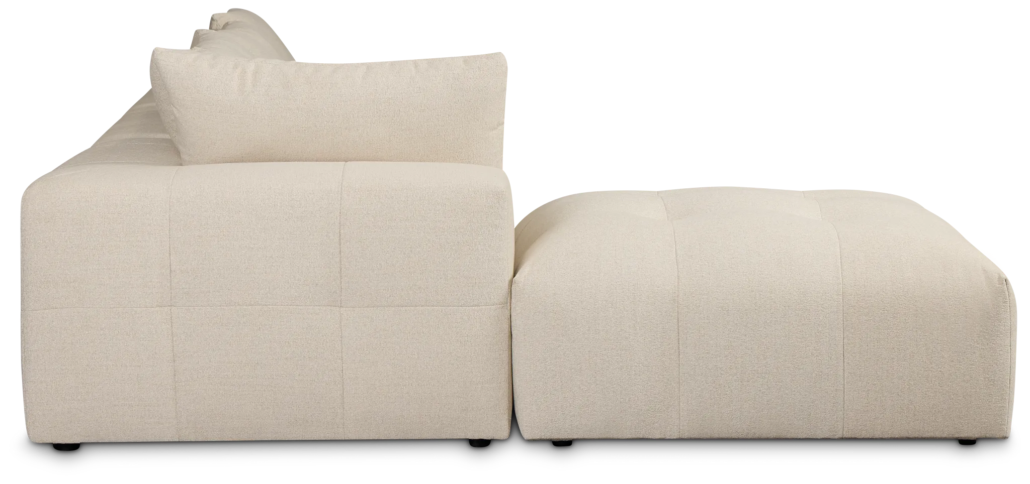 Remi Light Beige Fabric 6-piece Bumper Sectional