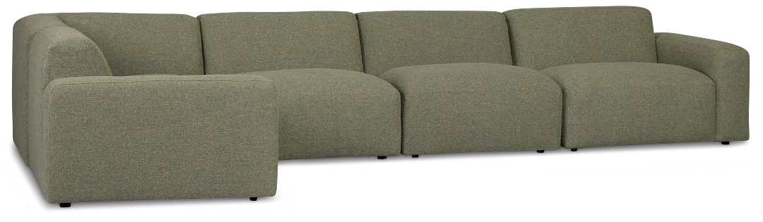 Baylor Green Fabric 5-piece Modular Sectional