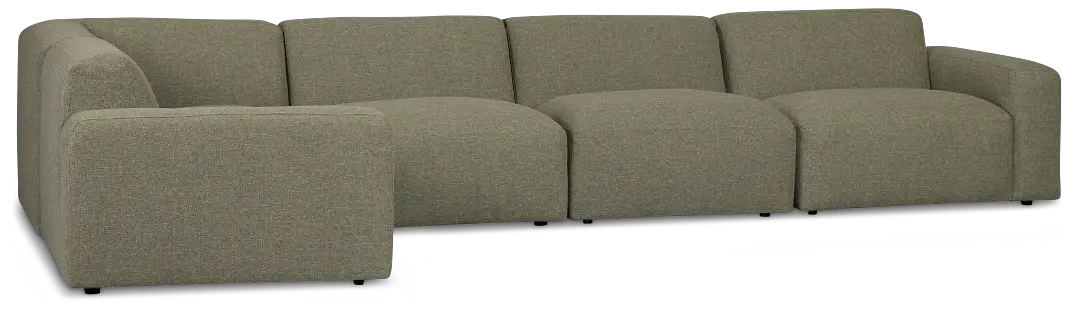 Baylor Green Fabric 5-piece Modular Sectional Baylor Green Fabric 5-piece Modular Sectional