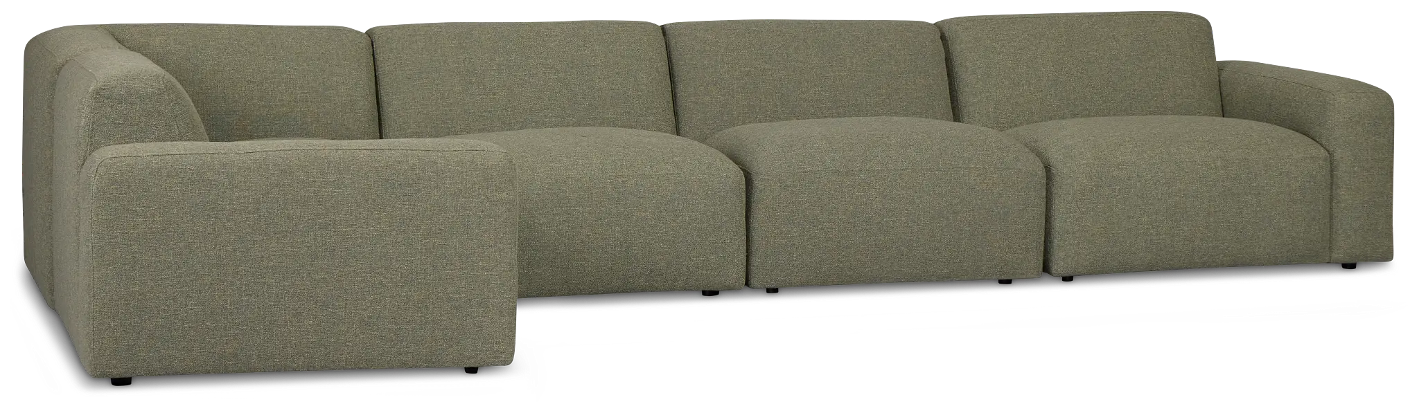 Baylor Green Fabric 5-piece Modular Sectional Baylor Green Fabric 5-piece Modular Sectional