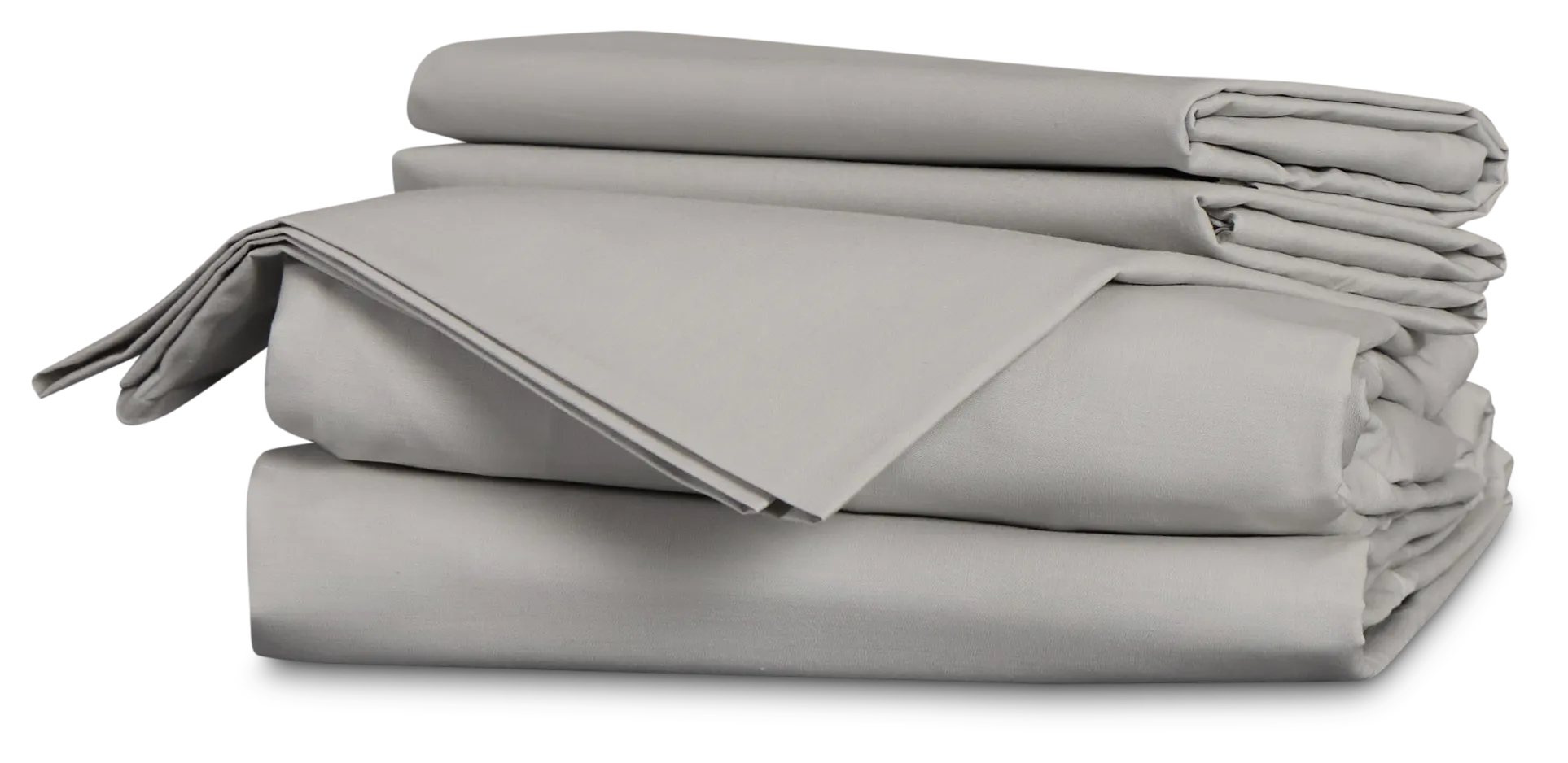 Rest & Renew Percale Cotton Gray 200 Thread Sheet Set