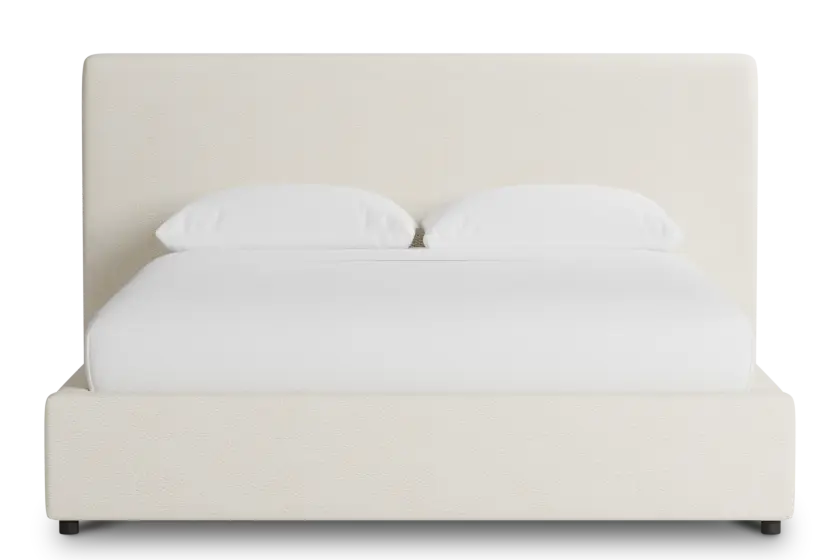 Grayton Gellar White 44" Upholstered Platform Bed Grayton Gellar White 44" Upholstered Platform Bed