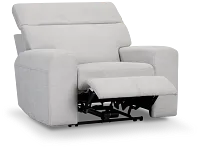 Callum Light Gray Fabric Power Recliner