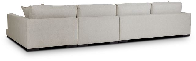 Emery Light Beige Fabric Small Right Chaise Sectional