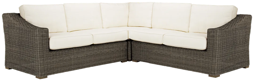 Canyon Gray White Small Two-arm Sectional
