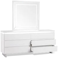 Bal Harbour White Dresser & Mirror