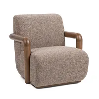 Willy Brown Fabric Swivel Accent Chair