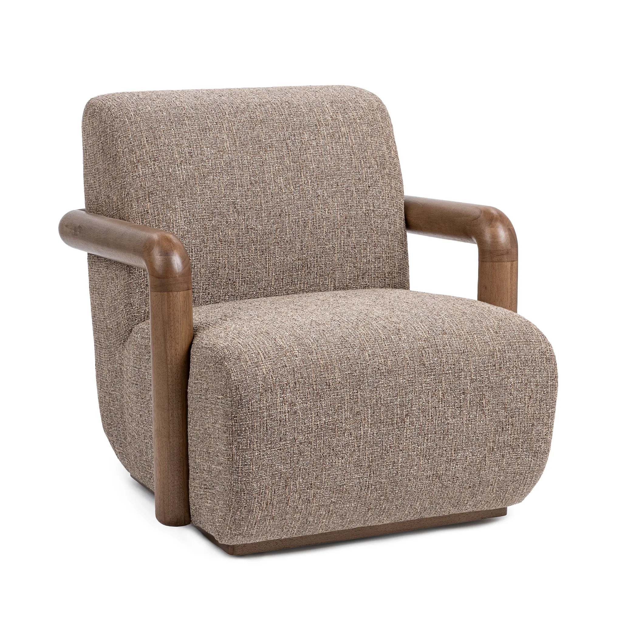 Willy Brown Fabric Swivel Accent Chair
