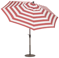 Maui Red Stripe Umbrella Set