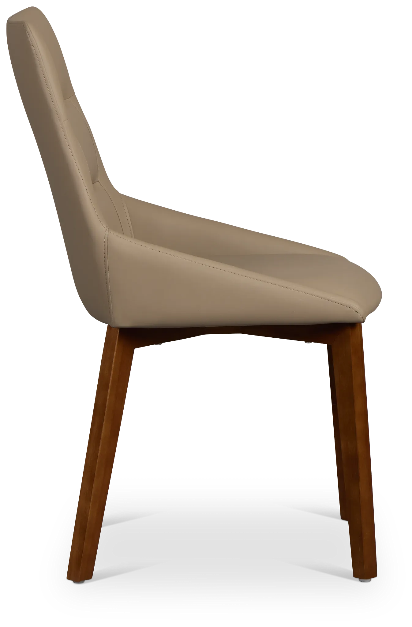 Fresno Taupe Upholstered Side Chair With Mid Tone Legs