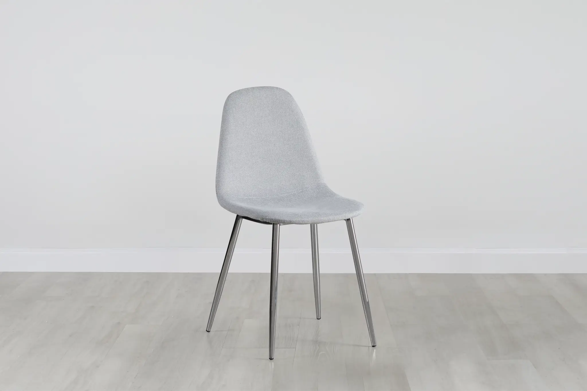 Havana Light Gray Upholstered Side Chair W/ Chrome Legs Havana Light Gray Upholstered Side Chair W/ Chrome Legs