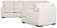 Sinclair Light Beige Fabric Large Right Cuddler Sectional
