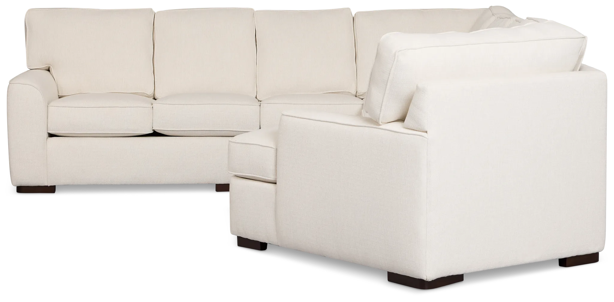 Sinclair Light Beige Fabric Large Right Cuddler Sectional