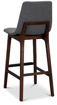 Hamilton Dark Gray Fabric 30" Upholstered Barstool