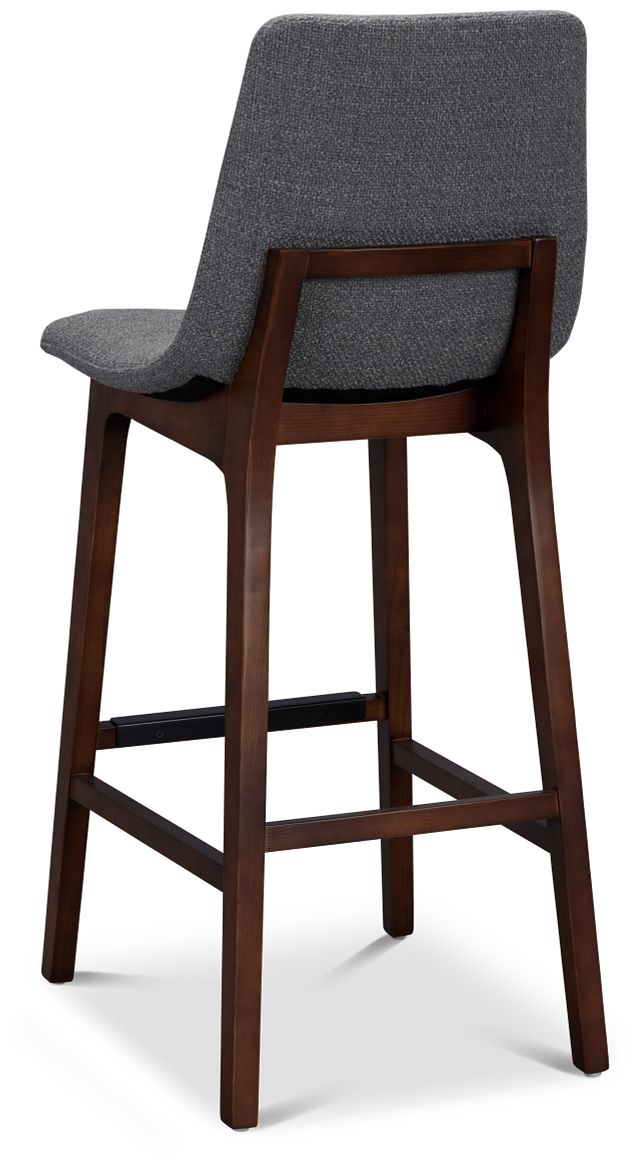 Hamilton Dark Gray Fabric 30" Upholstered Barstool