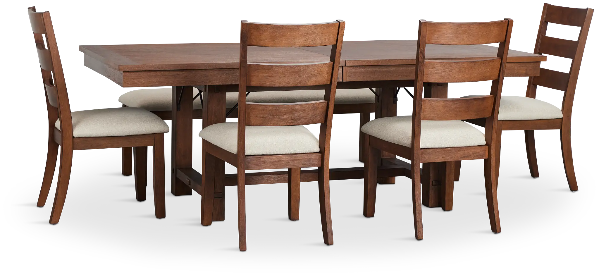 Park City Dark Tone Rect Table With 4 Wood Side Chairs & Bench Park City Dark Tone Rect Table With 4 Wood Side Chairs & Bench