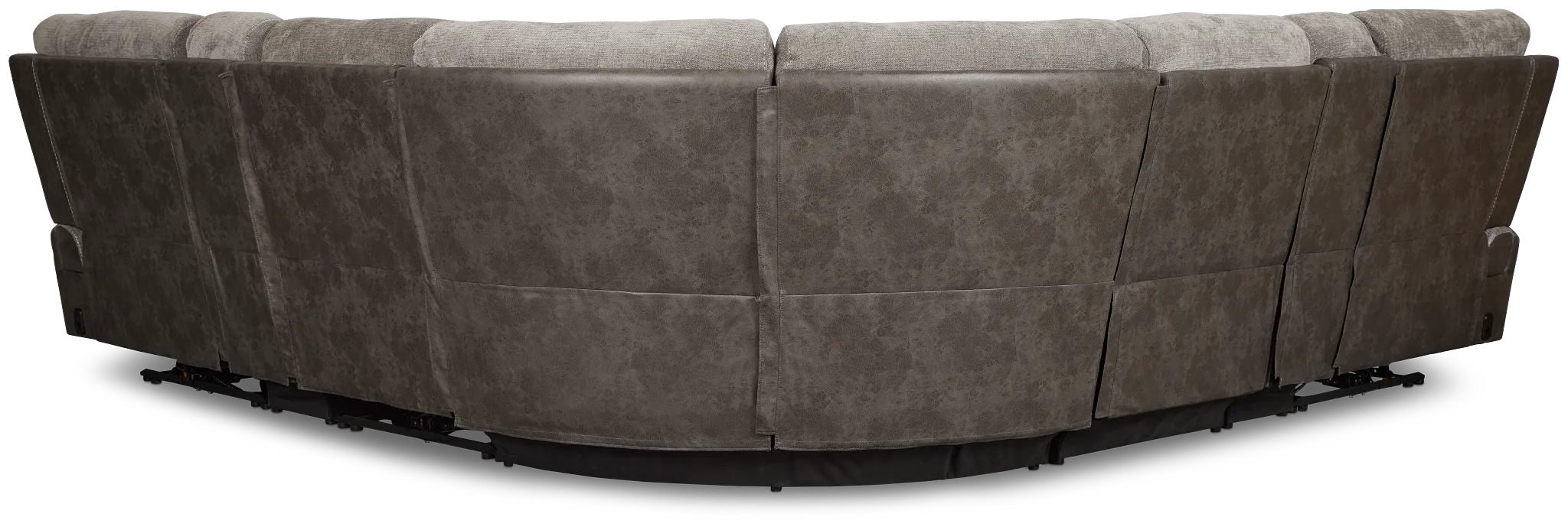 Travis Gray Fabric Large Triple Power Reclining Two-arm Sectional
