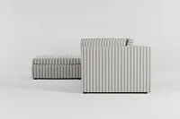 Destin Sea Lane Dark Gray Fabric 4-piece Bumper Sectional