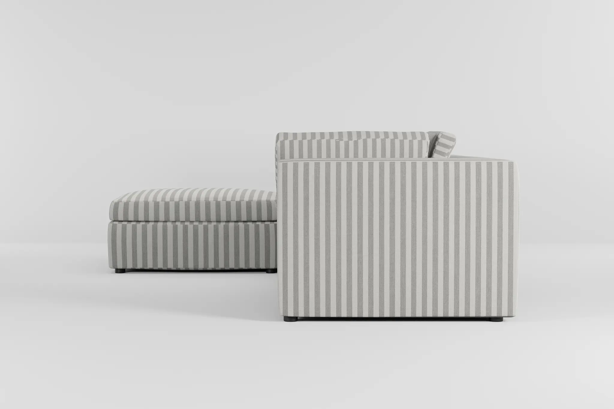 Destin Sea Lane Dark Gray Fabric 4-piece Bumper Sectional Destin Sea Lane Dark Gray Fabric 4-piece Bumper Sectional