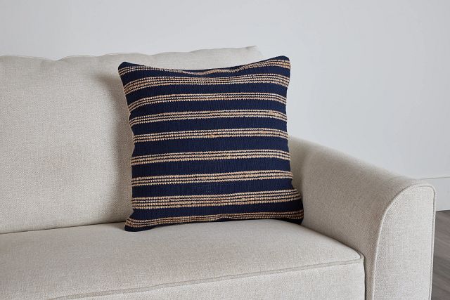 Jade Dark Blue 20" Accent Pillow