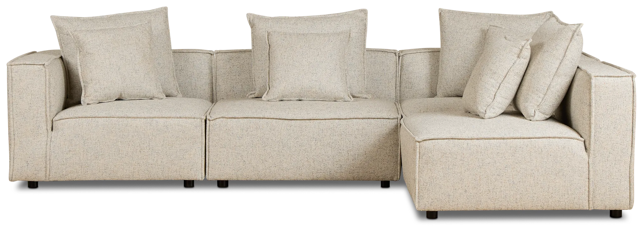 Tatum Beige Fabric 4-piece Modular Sectional