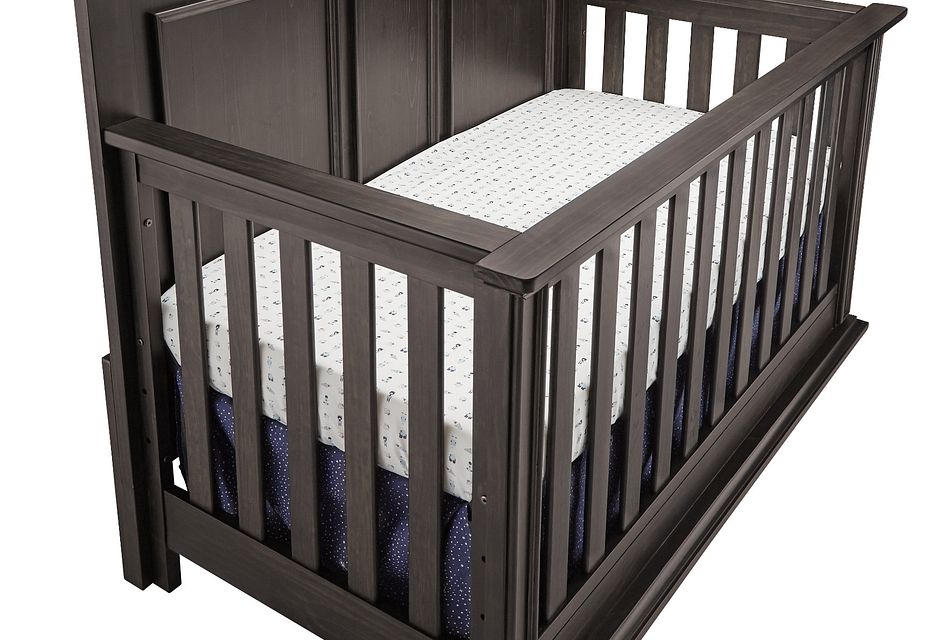dark grey crib