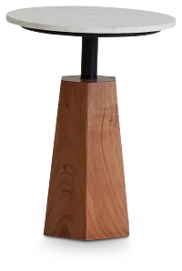 Boone White Accent Table