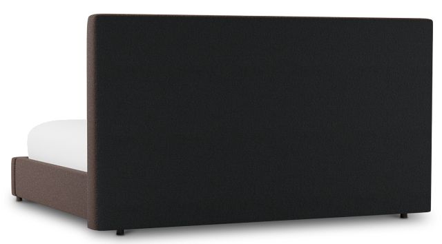 Grayton Elite Dark Brown 54" Upholstered Platform Bed