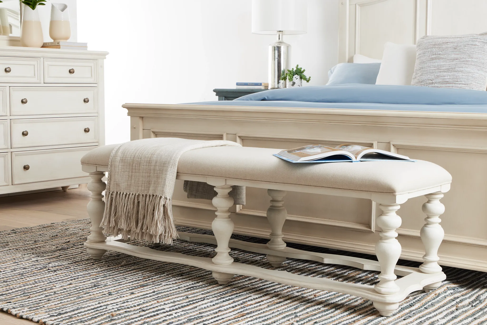 Savannah Ivory Panel Bed