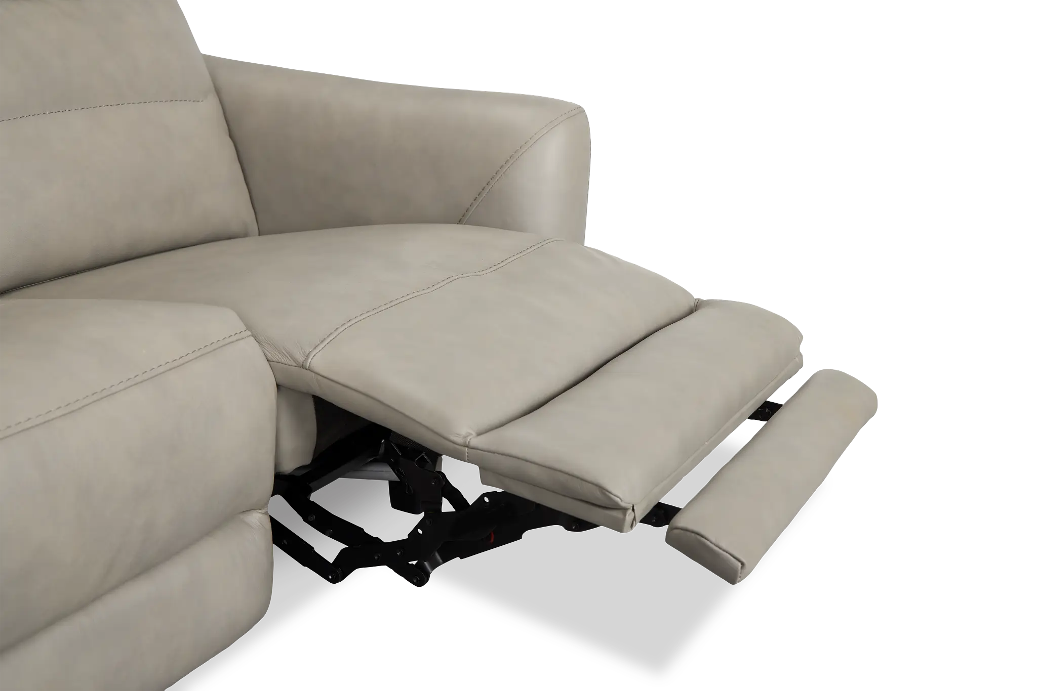 Keaton Gray Lthr/vinyl Power Reclining Sofa W/ Power Headrest Keaton Gray Lthr/vinyl Power Reclining Sofa W/ Power Headrest