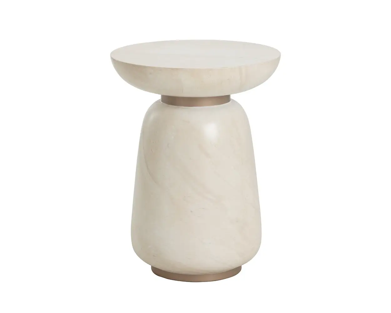 Nectar Ivory Round End Table Nectar Ivory Round End Table