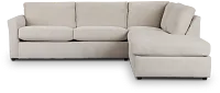 Maxie Light Beige Micro Small Right Bumper Sectional