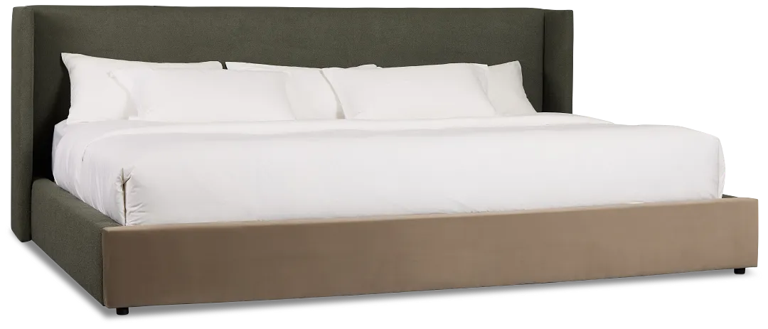 Captiva Sutton Green 48" Upholstered Shelter Bed