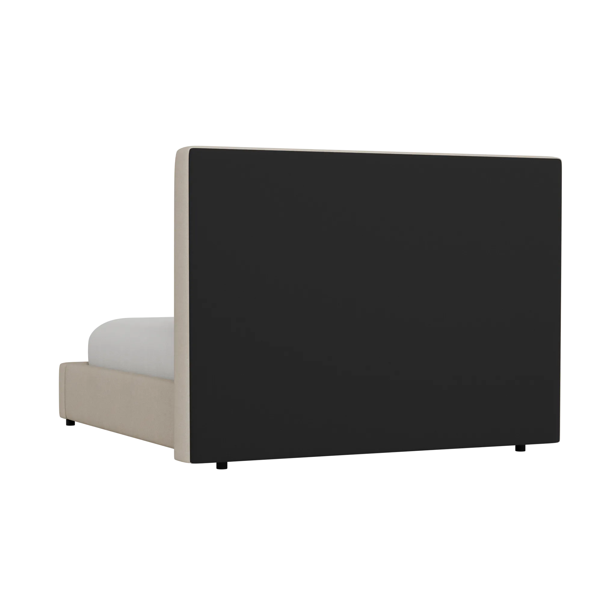 Grayton Peyton Beige 54" Upholstered Platform Bed