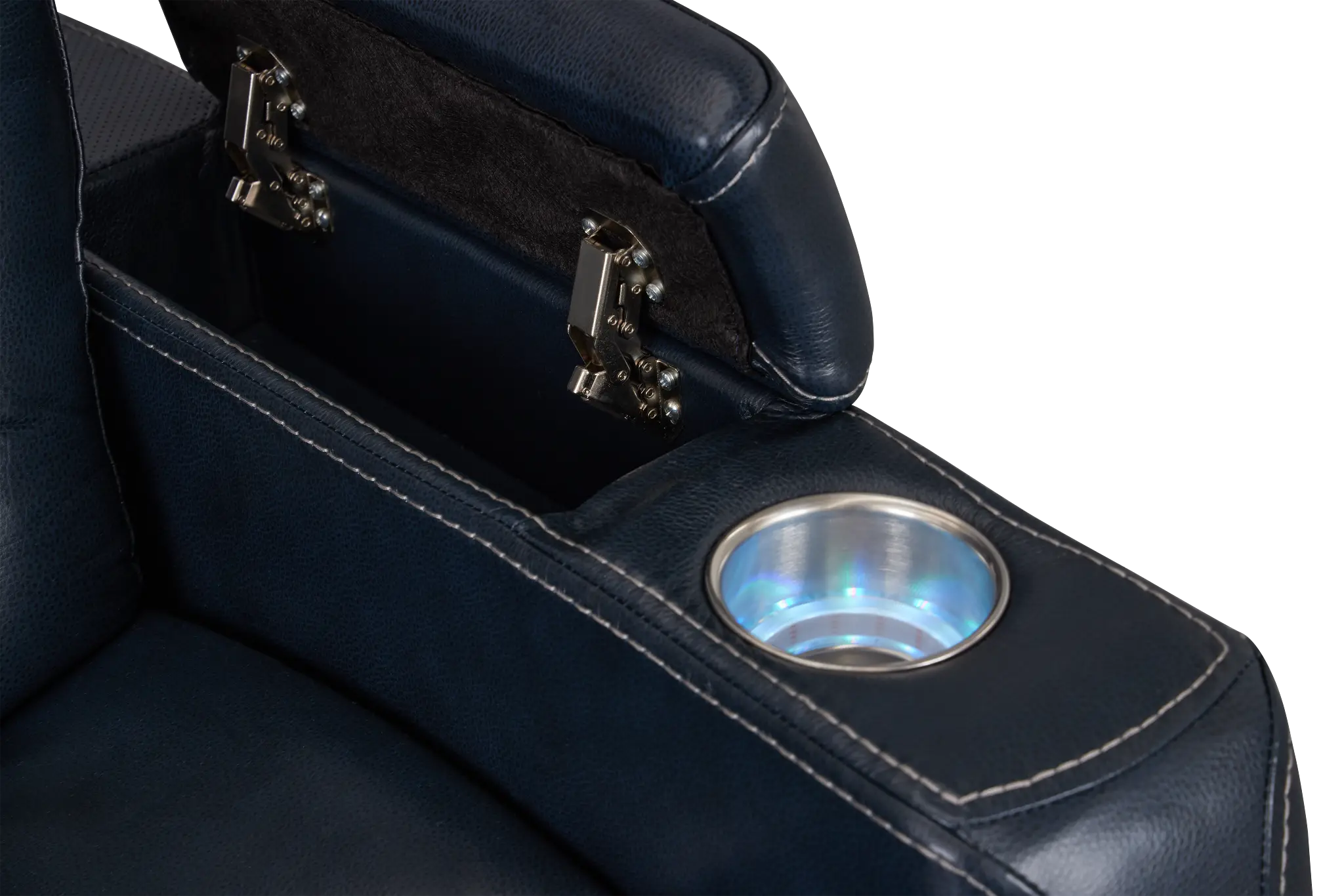 Optimus Dark Blue Lthr/vinyl Power Recliner Optimus Dark Blue Lthr/vinyl Power Recliner