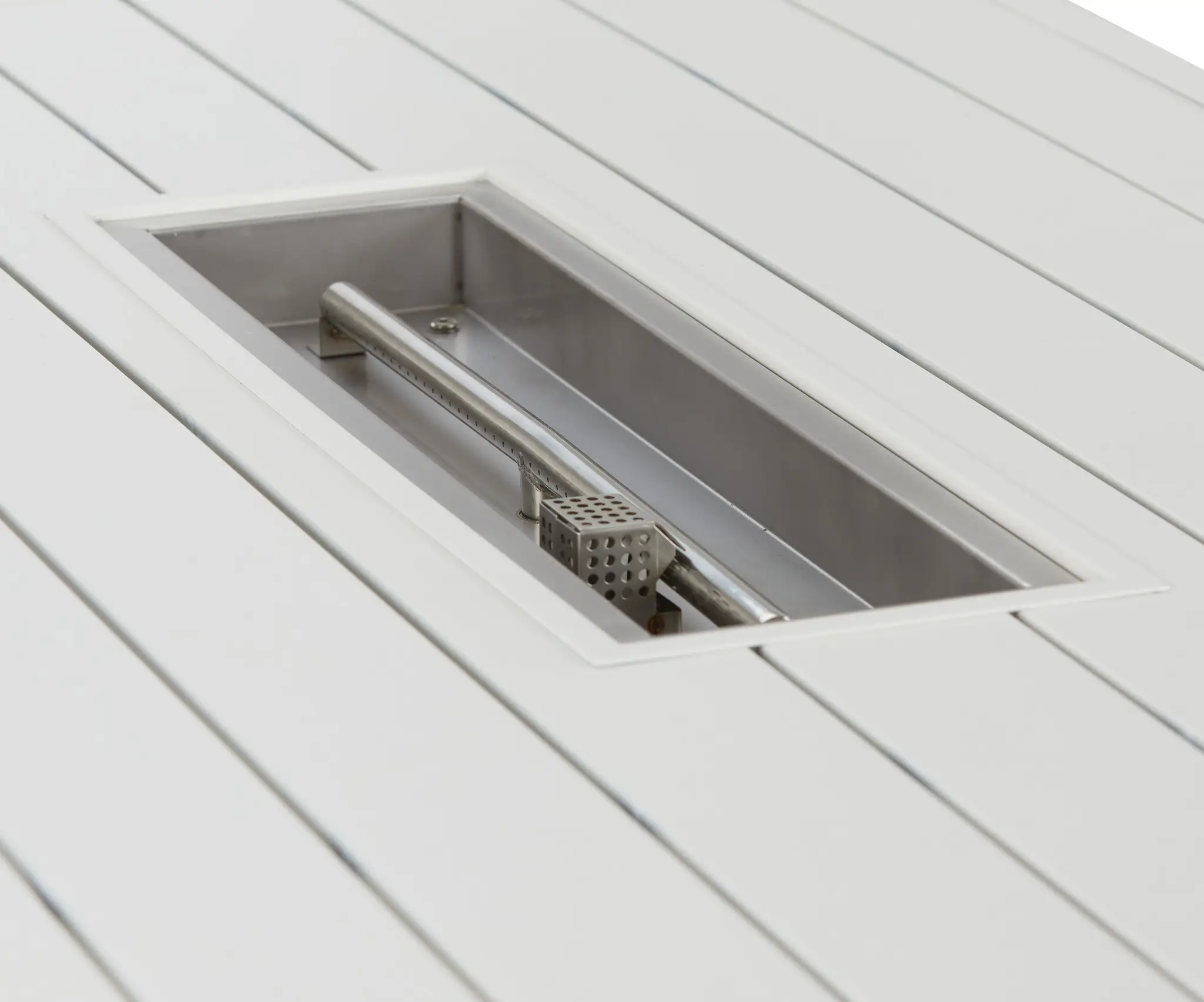 Linear White Rect Fire Pit Linear White Rect Fire Pit